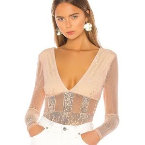 Revolve NBD Libra Bodysuit in Nude Pink - sold out on revolve